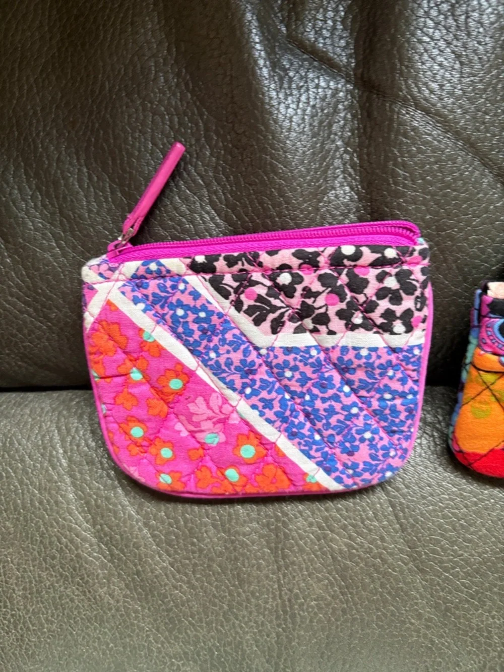 Vera Bradley set of two zip coin purses in multi floral prints